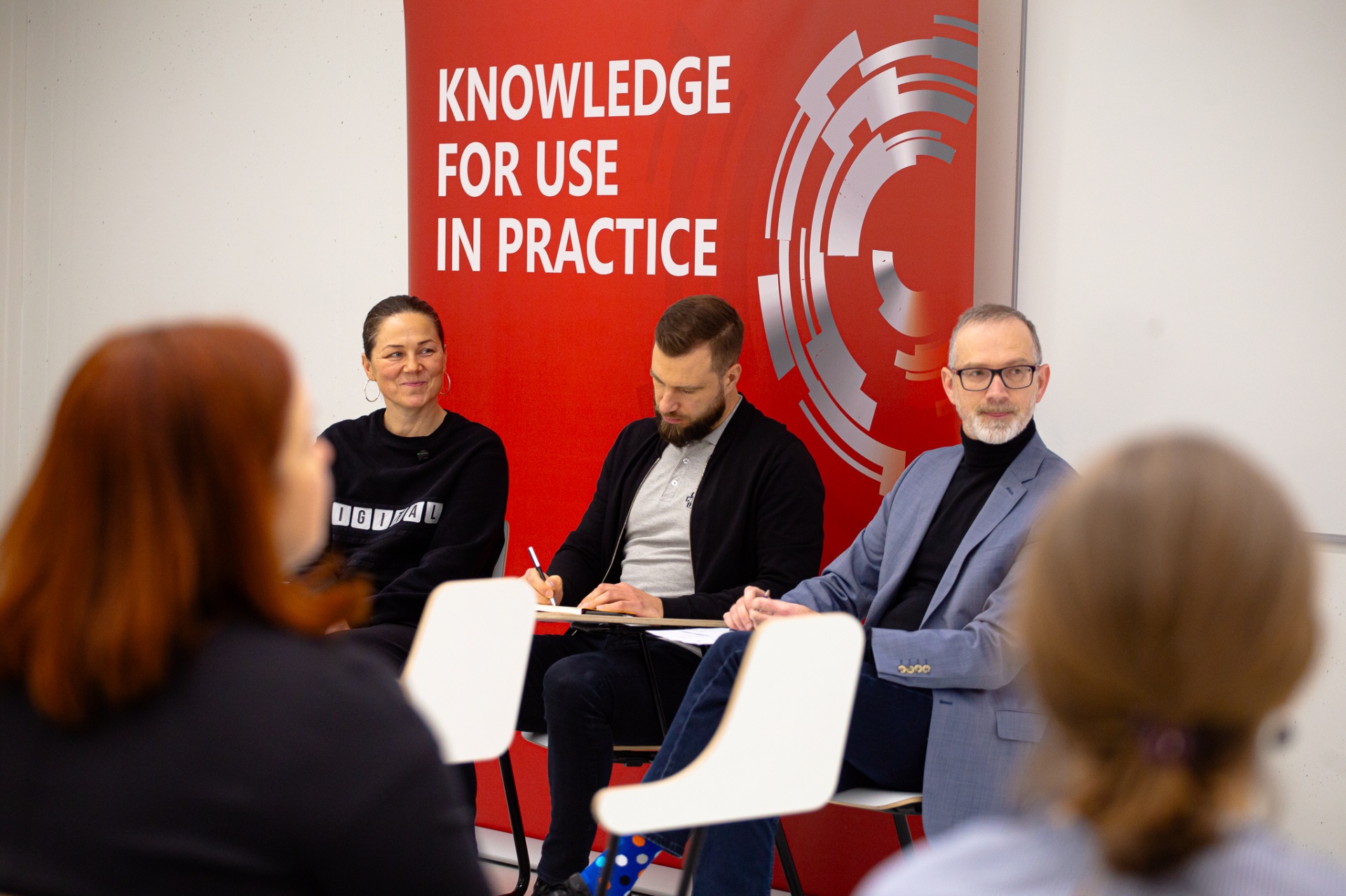 Ieva Drazniece delivering inspirational lecture